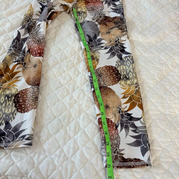 Emily HSU Pineapple Leggings Sz S High Waist Yoga Pants Bold Print Activewear - Picture 4 of 6